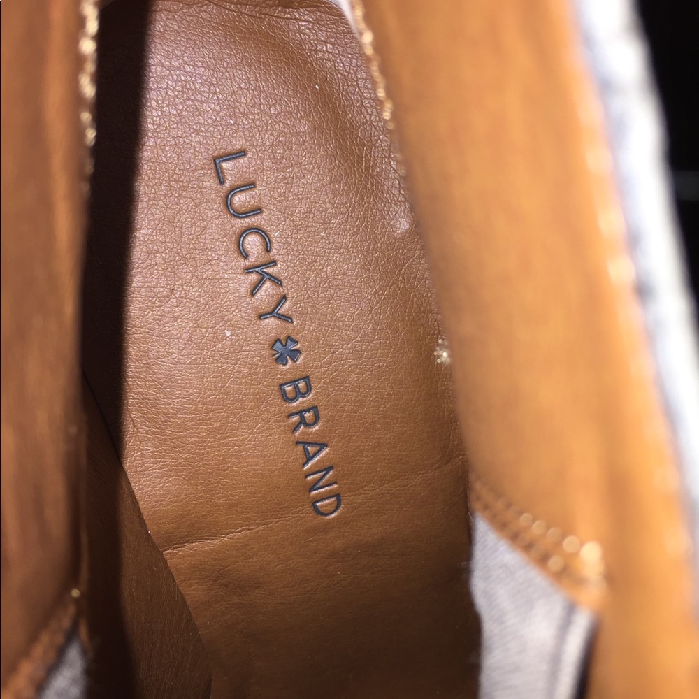 New Lucky Brand Eesa Leather Ankle Boots - Picture 6 of 6